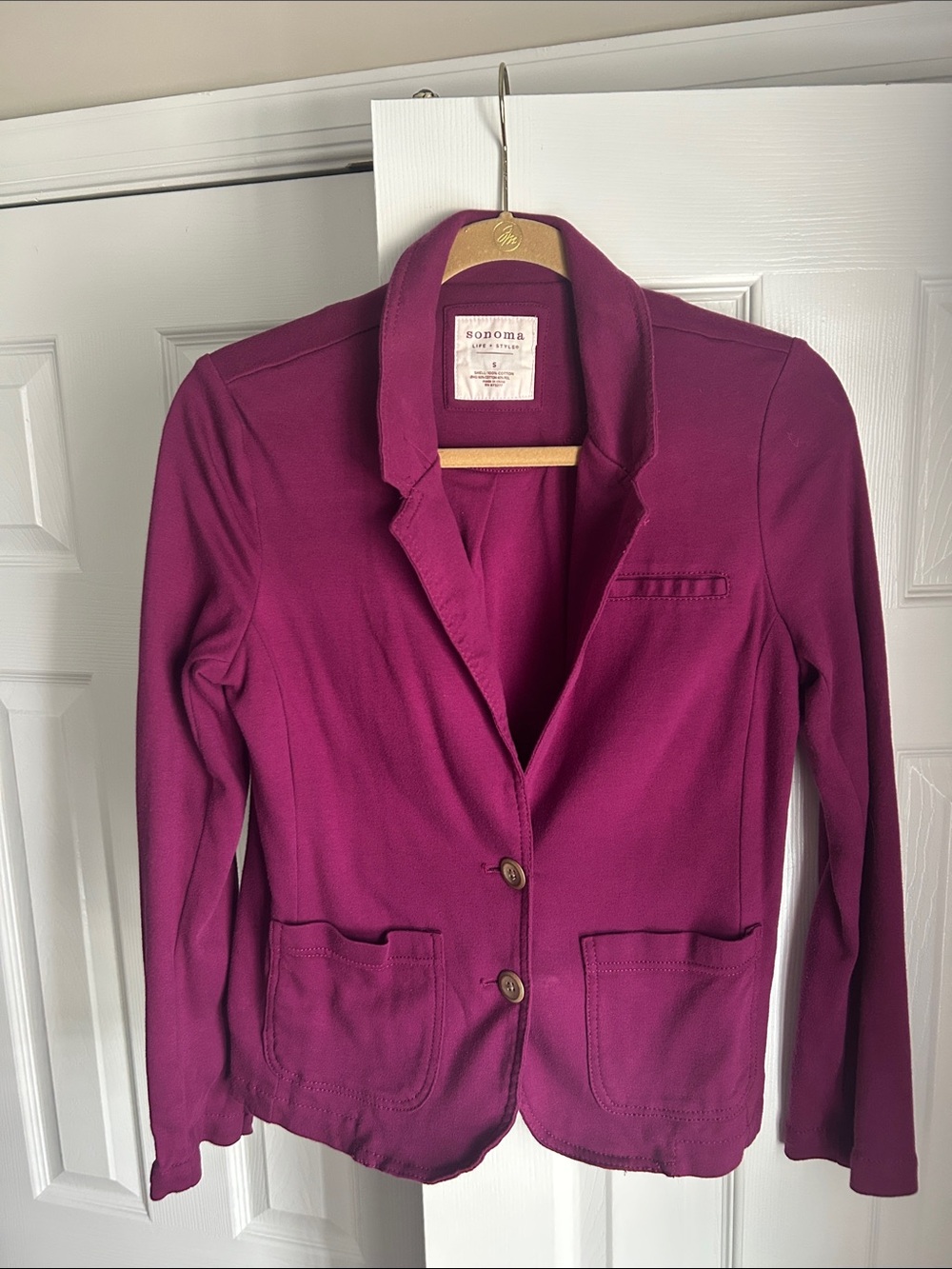 Sonoma Women's Magenta Knit Blazer